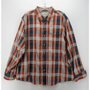 Tommy Bahama Shirt XXL Silk Hawaiian Plaid Floral Island Modern Fit